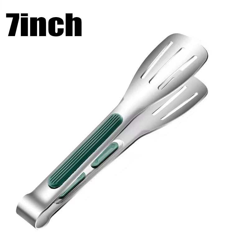 Premium Stainless Steel Kitchen Tongs Non Slip BBQ Grill Food Tongs For Cooking Serving Salad 6