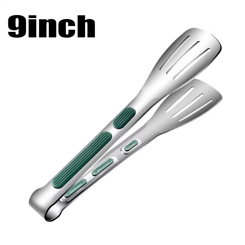 Premium Stainless Steel Kitchen Tongs Non Slip BBQ Grill Food Tongs For Cooking Serving Salad 7