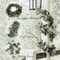 Artificial Eucalyptus Garland with White Flowers Berries Faux Greenery Vine Decor
