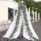 Artificial Eucalyptus Garland with White Flowers Berries Faux Greenery Vine Decor