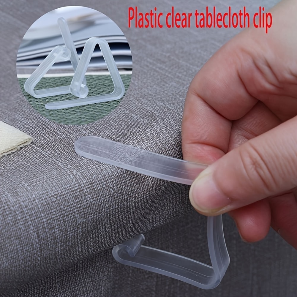 Clear Tablecloth Clips Set Anti Slip Table Cover Holders for Secure Fit