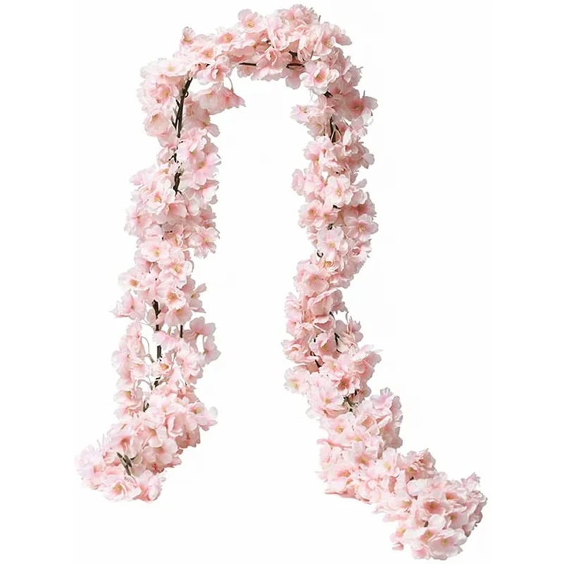 Artificial Sakura Flower Vine Garland for Wedding Arch Garden Party Decor