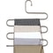 Space Saving Stainless Steel Pants Hanger Rack Multi Layer Non Slip Closet Organizer