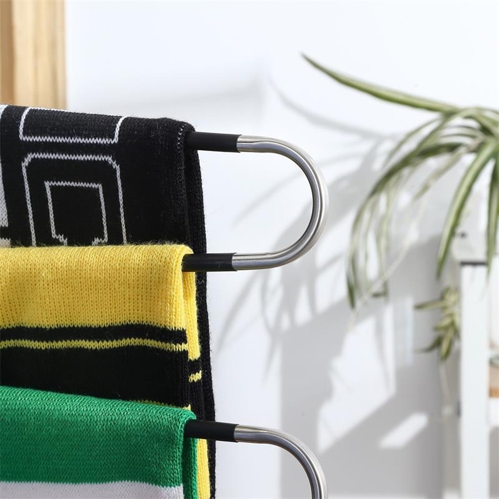 Space Saving Stainless Steel Pants Hanger Rack Multi Layer Non Slip Closet Organizer