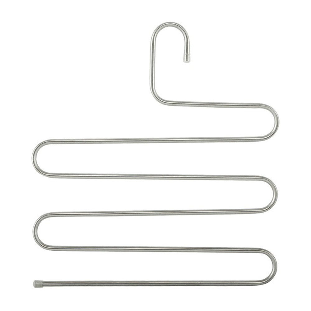 Space Saving Stainless Steel Pants Hanger Rack Multi Layer Non Slip Closet Organizer