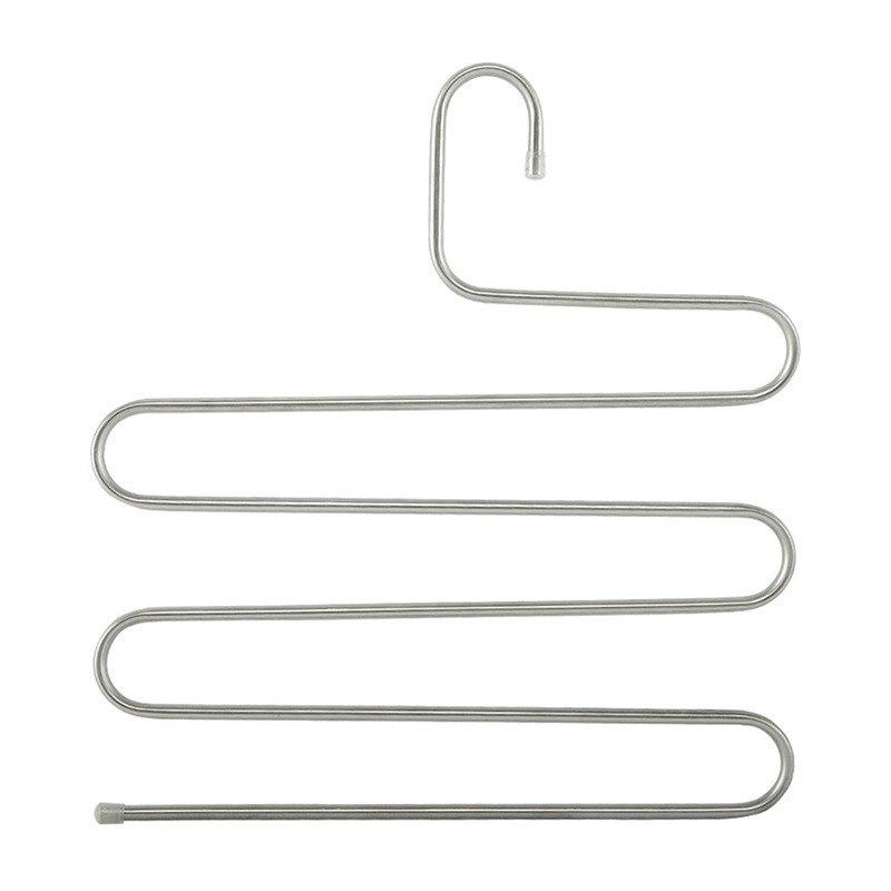 Space Saving Stainless Steel Pants Hanger Rack Multi Layer Non Slip Closet Organizer