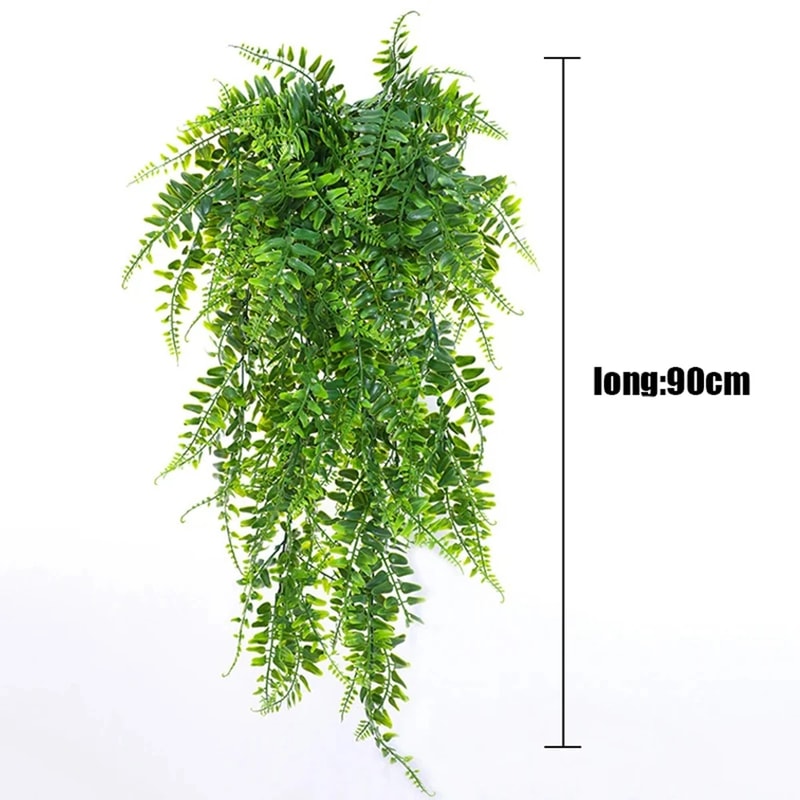 Artificial Hanging Fern Vines for Indoor Greenery Decor & Balcony Wall Styling