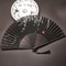 Elegant Black Chinese Folding Fan for Dance, Parties and Vintage Style