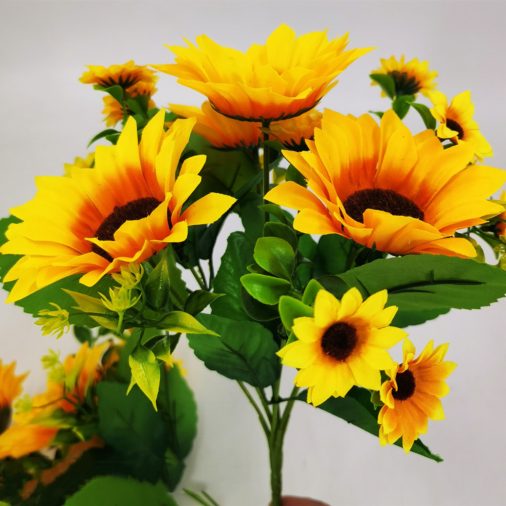 Artificial Sunflower Bouquet Silk Sunflower Flowers for Wedding Decor and Home Styling
