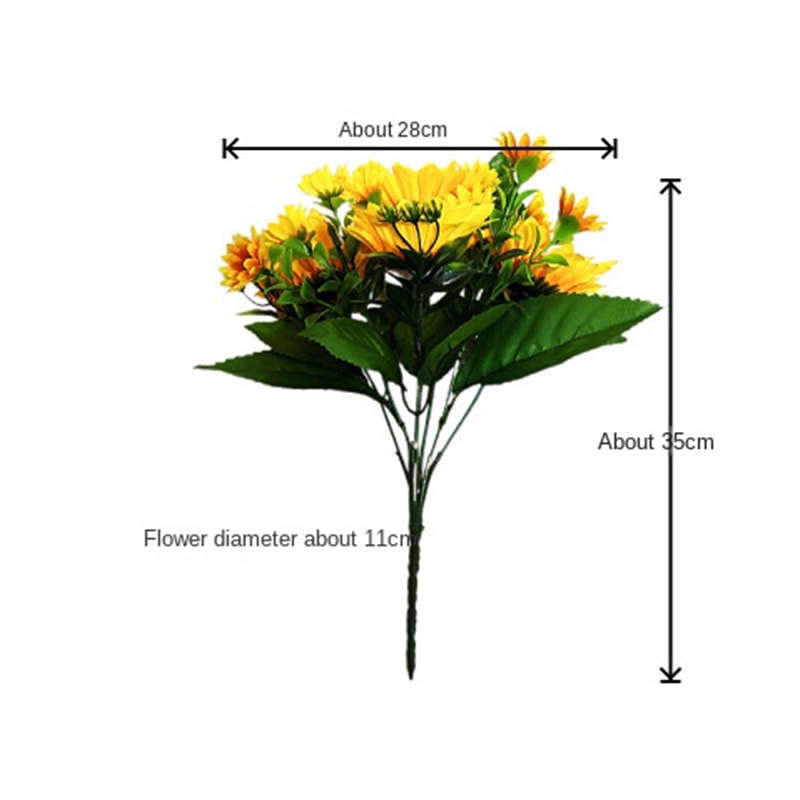 Artificial Sunflower Bouquet Silk Sunflower Flowers for Wedding Decor and Home Styling