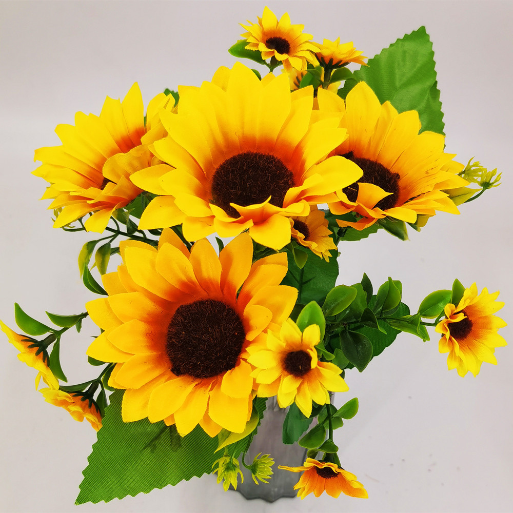 Artificial Sunflower Bouquet Silk Sunflower Flowers for Wedding Decor and Home Styling