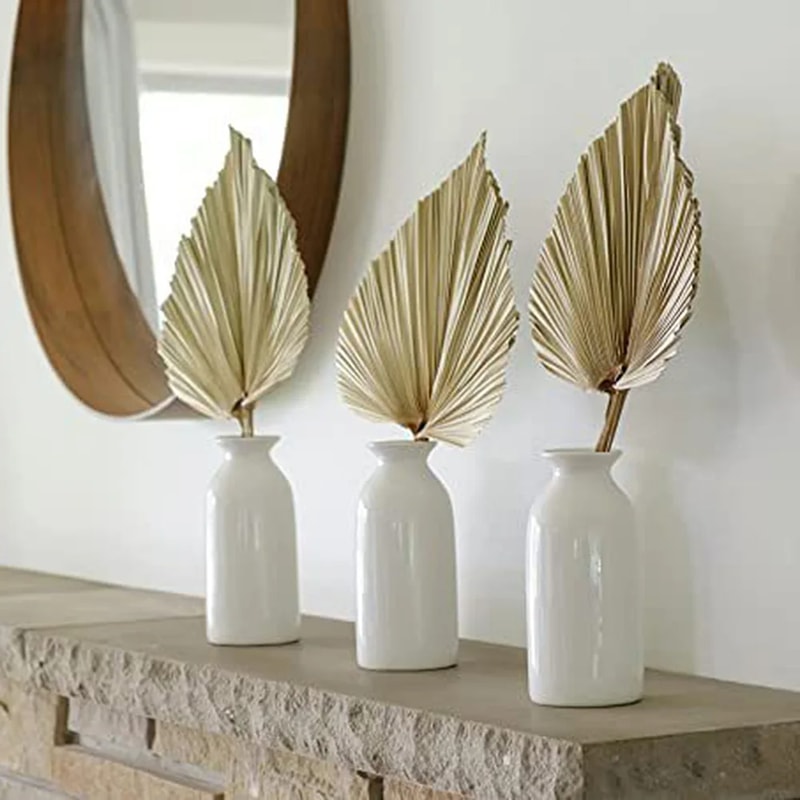 Boho Dried Palm Leaves Decor Set Mini Pampas Wedding Decor for Elegant Home Styling