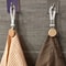 Multi Use Wooden Towel Clip Set NonDrill Kitchen Towel Holder With Rope Loop 1