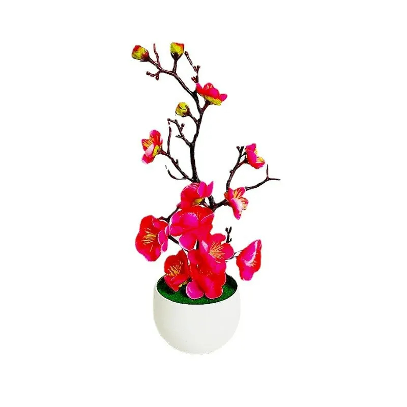 Mini Artificial Bonsai Tree Decor Realistic Faux Plant For Home Office Tabletop 5