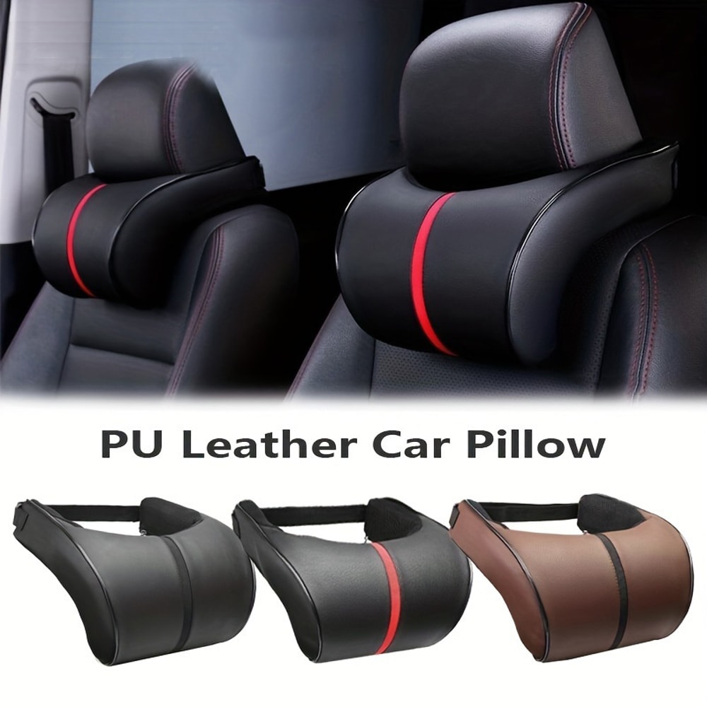 Ergonomic Memory Foam Car Headrest Pillow for Neck Support and Travel Comfort