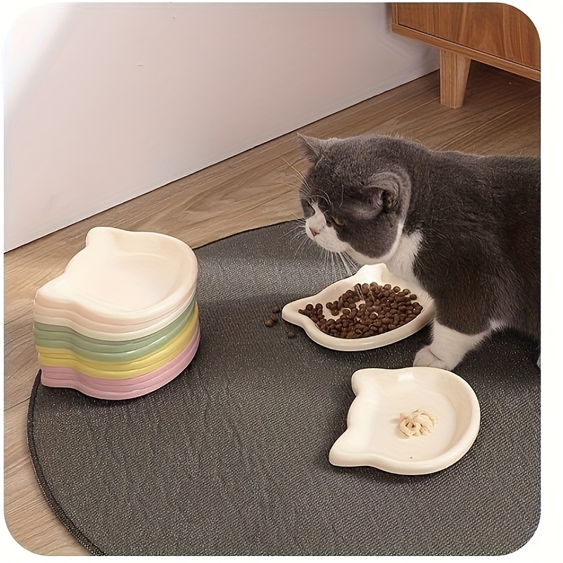 Anti Black Chin Cat Food Dish Multi Compartment Pet Bowl For Healthy Feeding 1