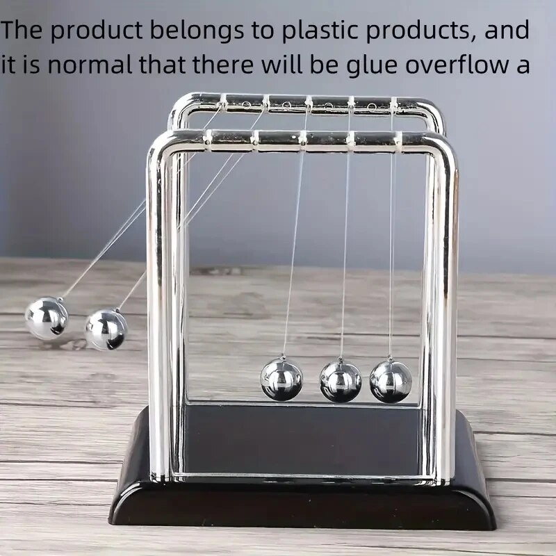 Newton Cradle Desk Stress Relief Toy Physics Pendulum Office Decor Gift