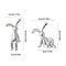 Cute Rabbit Figurine Set Cartoon Double Bunny Home Decor Desk Ornament
