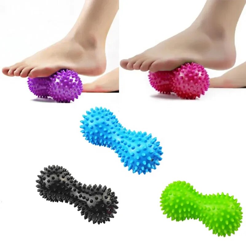 Peanut Spiky Massage Ball for Muscle Relief Foot Therapy and Stress Relaxation