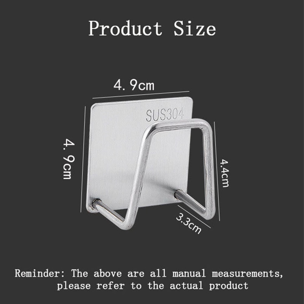 Stainless Steel Sink Sponge Holder with Drain Channel Kitchen Organizer Rack