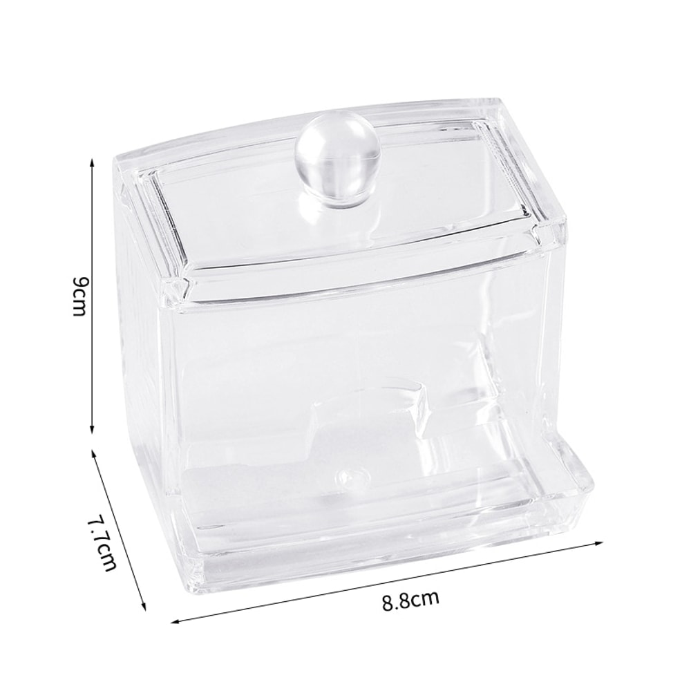 Acrylic Cotton Swab Storage Jar with Lid Large Capacity Bathroom Organizer