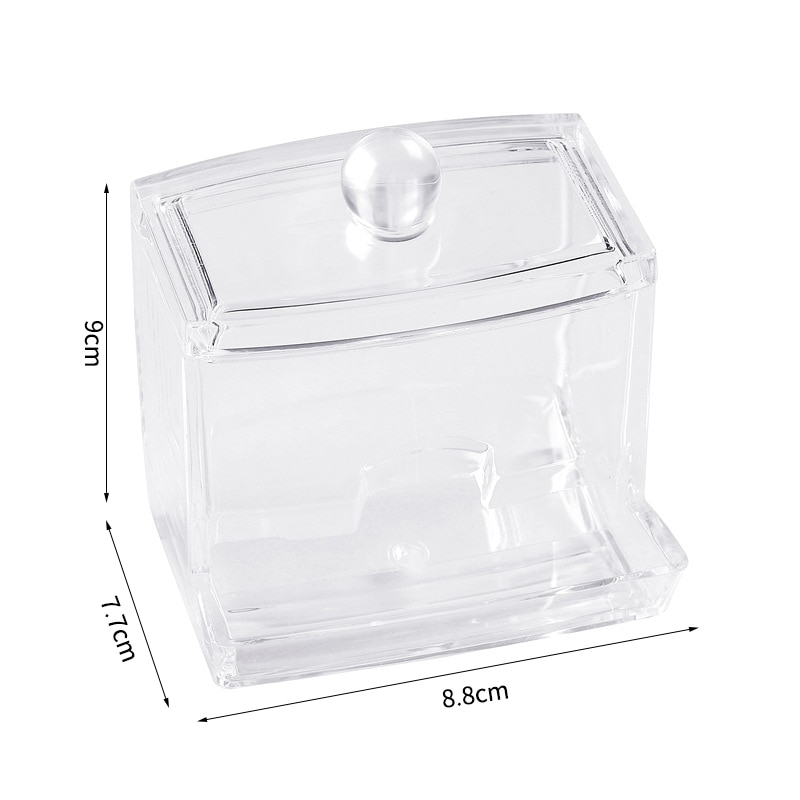 Acrylic Cotton Swab Storage Jar with Lid Large Capacity Bathroom Organizer