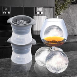 premium whiskey ice ball mold set large silicone ice sphere mold for perfect cocktail ice balls