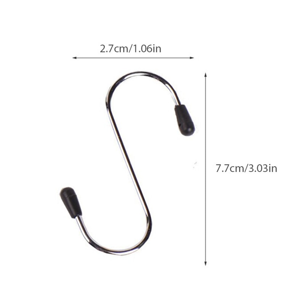 Stainless Steel S Hooks for Hanging Heavy Duty Organizer for Kitchen Bathroom Closet