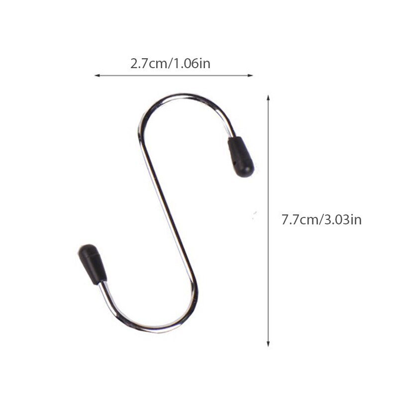 Stainless Steel S Hooks for Hanging Heavy Duty Organizer for Kitchen Bathroom Closet