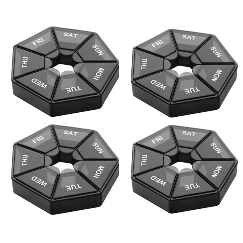 Weekly Pill Organizer Travel Pill Box Day Portable Medicine Case Set 7