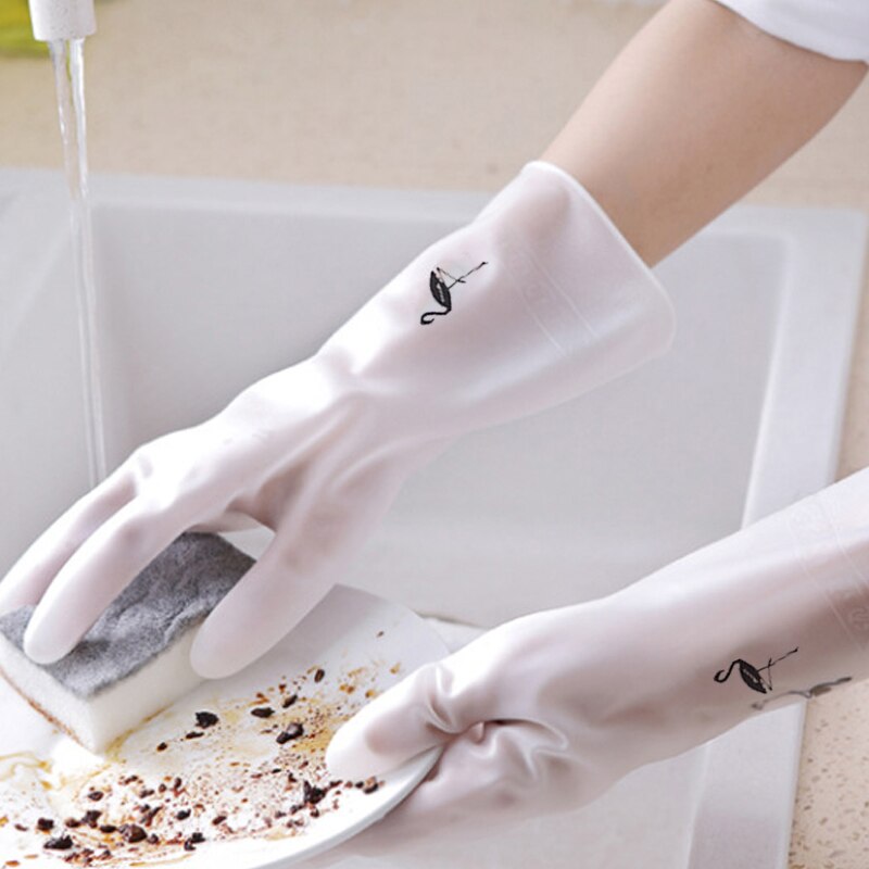 Durable Waterproof Kitchen Cleaning Gloves for Dishwashing and Household Use