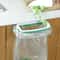 Portable Kitchen Cabinet Trash Bag Holder with Lid Clip On Hanging Garbage Rack