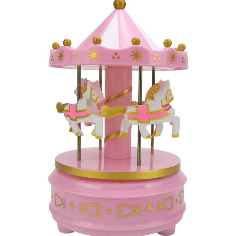 Luxury Carousel Music Box Rotating Horse Romantic Gift Decor