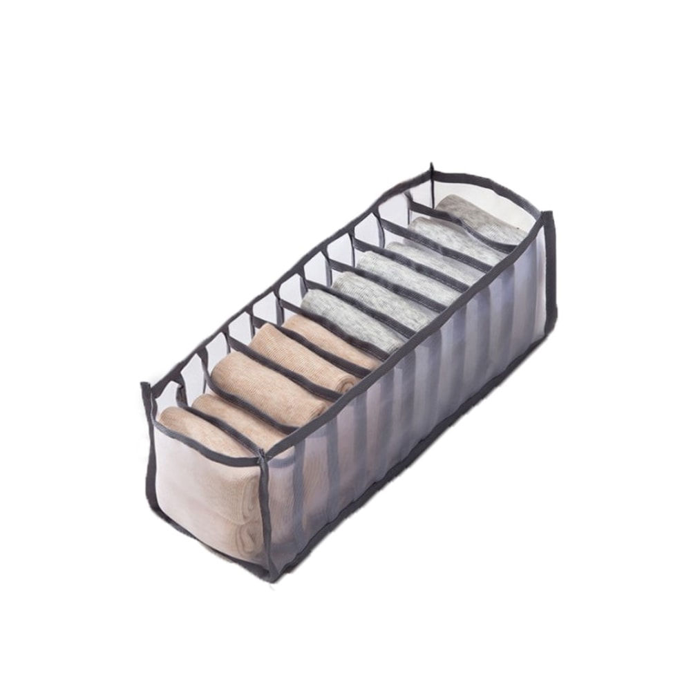 Collapsible Underwear Organizer with Compartments Breathable Drawer Storage Box