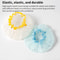 Double Layer Waterproof Shower Cap For Women Reusable PVC Bath And Hair Protection Cap 3