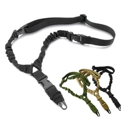 adjustable point tactical gun sling with bungee support for rifle hunting & airsoft