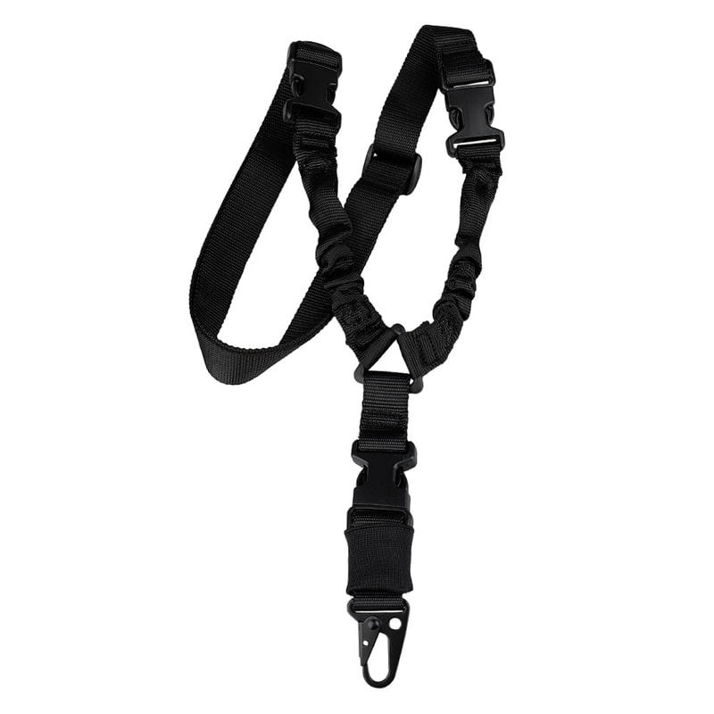 Adjustable Point Tactical Gun Sling with Bungee Support for Rifle Hunting & Airsoft