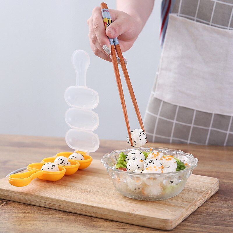 Kids Sushi Maker Rice Ball Mold Set Fun Bento Food Shaper For Toddlers 3