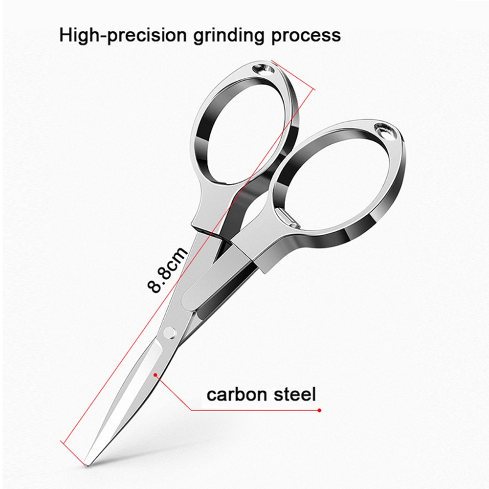 Portable Folding Fishing Line Scissors Carbon Steel Mini Sewing & Tackle Cutter
