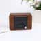 Smart LED Wooden Alarm Clock with Voice Control and Dual Power Display