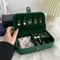 Portable Travel Jewelry Organizer Box Compact PU Leather Storage Case for Rings Necklaces Earrings