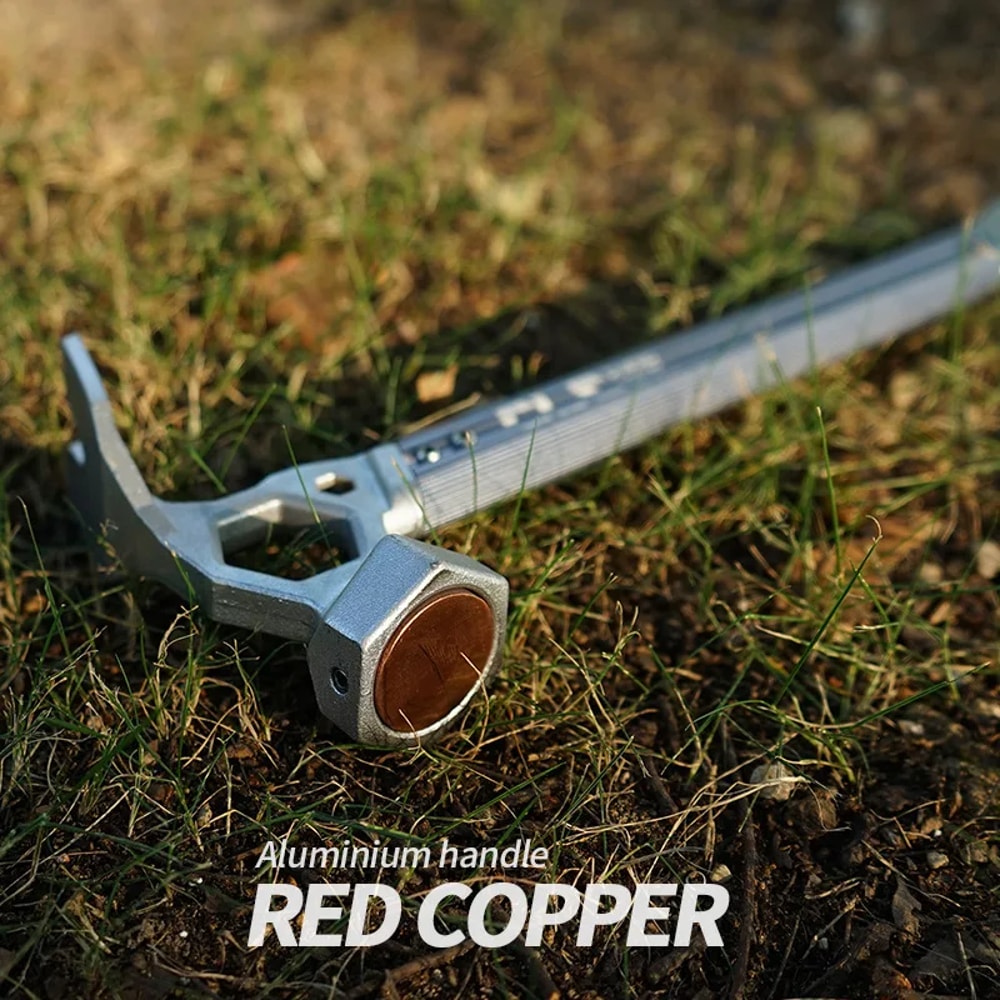 Multifunctional Camping Hammer with Nail Puller Stainless Steel Tent Tool