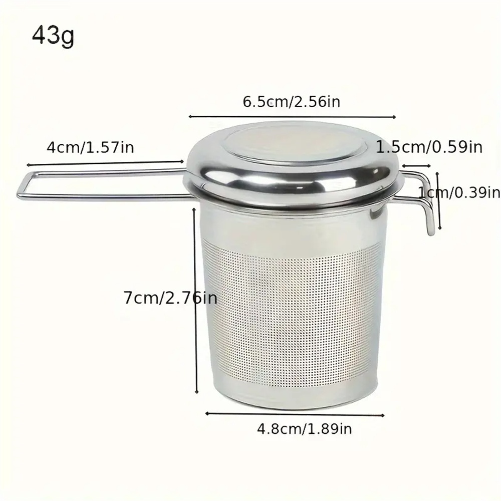 Stainless Steel Tea Infuser with Lid Fine Mesh Loose Leaf Tea Strainer Basket