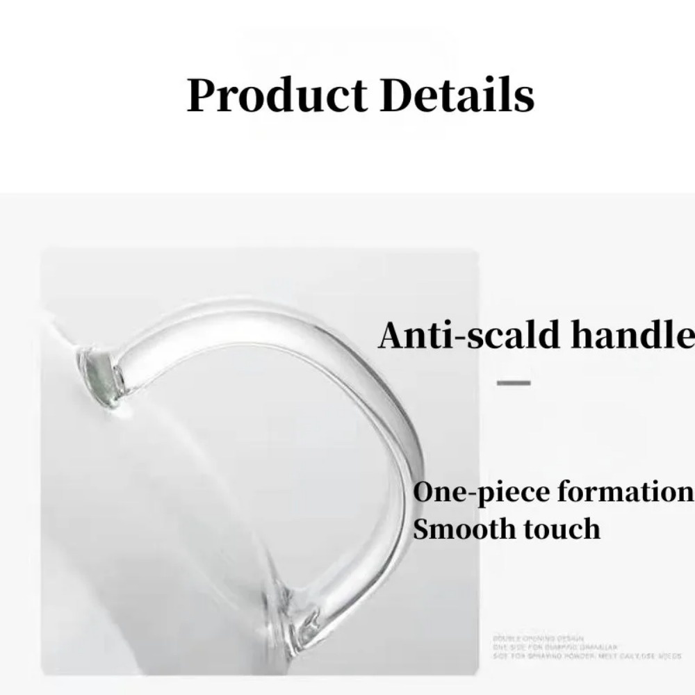 glass coffee mug with Handle Minimalist Letter Print Tea Cup