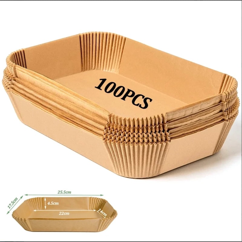 Disposable Air Fryer Paper Liners Oil Proof Baking Sheets For Easy Cleanup 5