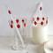 Strawberry Glass Cup with Straw Cute Heat Resistant Drinking Cup