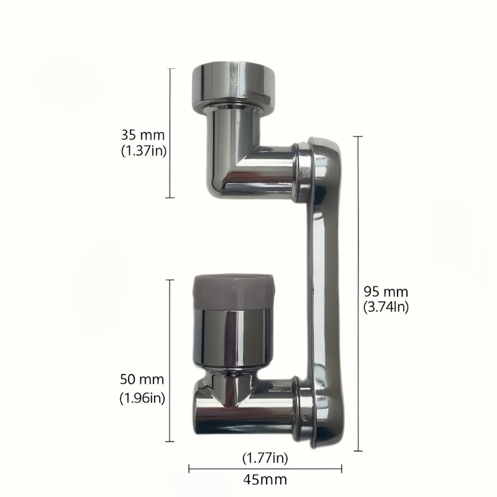 Rotating Faucet Extender with Flexible Arm Kitchen Sink Sprayer