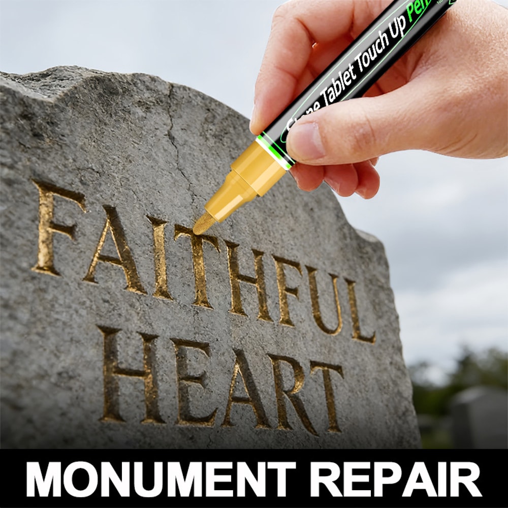Precision Gold Tombstone Inscription Pen Waterproof Grave Marker Tip 2