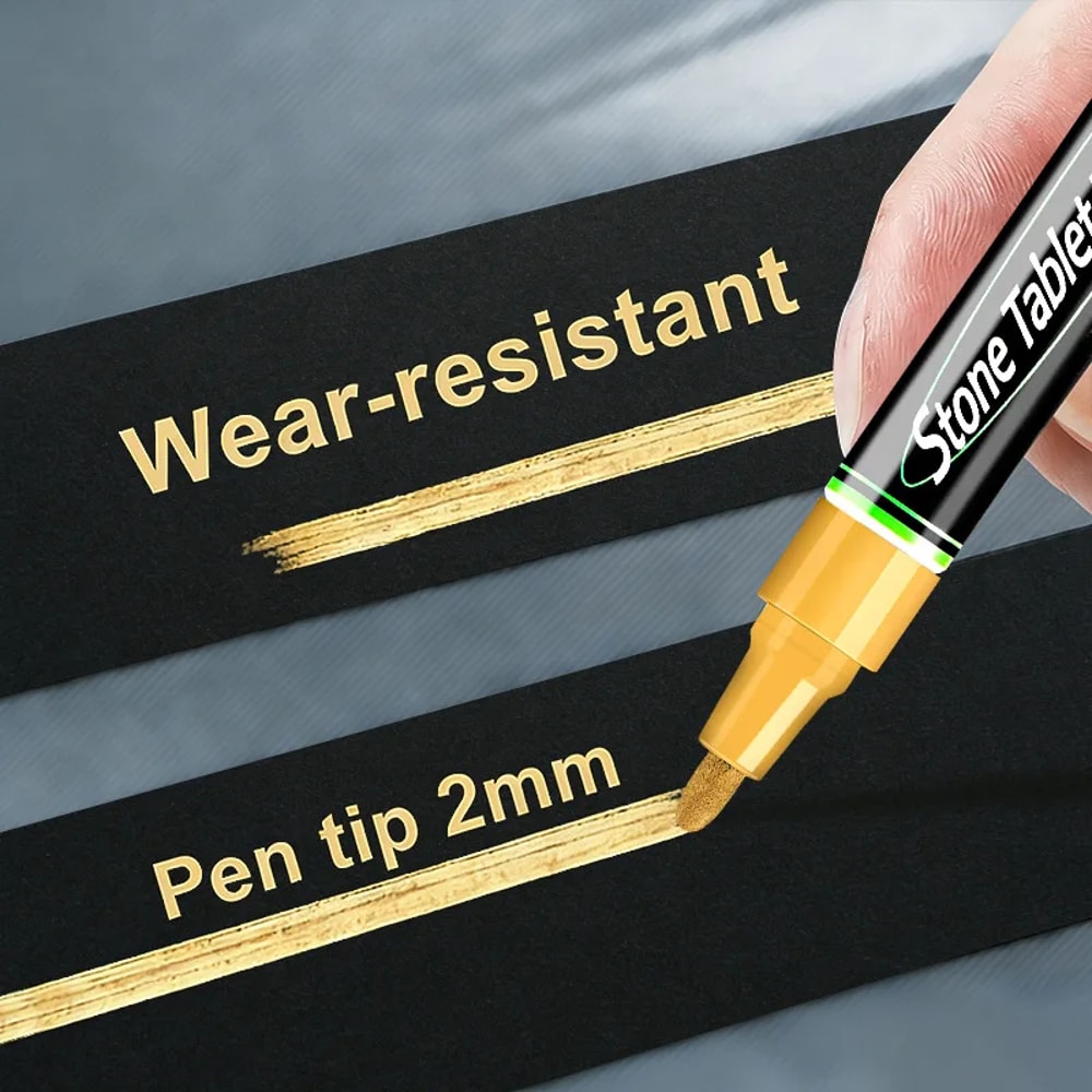 Precision Gold Tombstone Inscription Pen Waterproof Grave Marker Tip 3