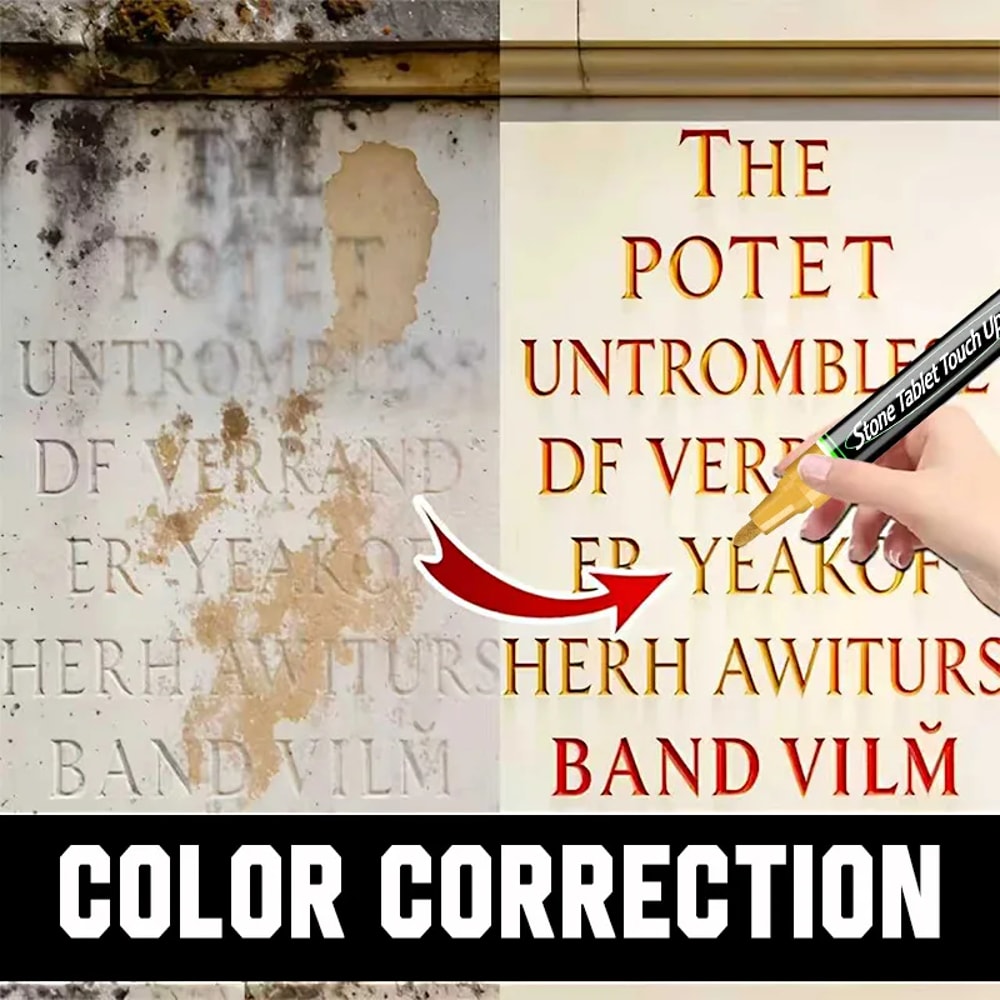 Precision Gold Tombstone Inscription Pen Waterproof Grave Marker Tip 4